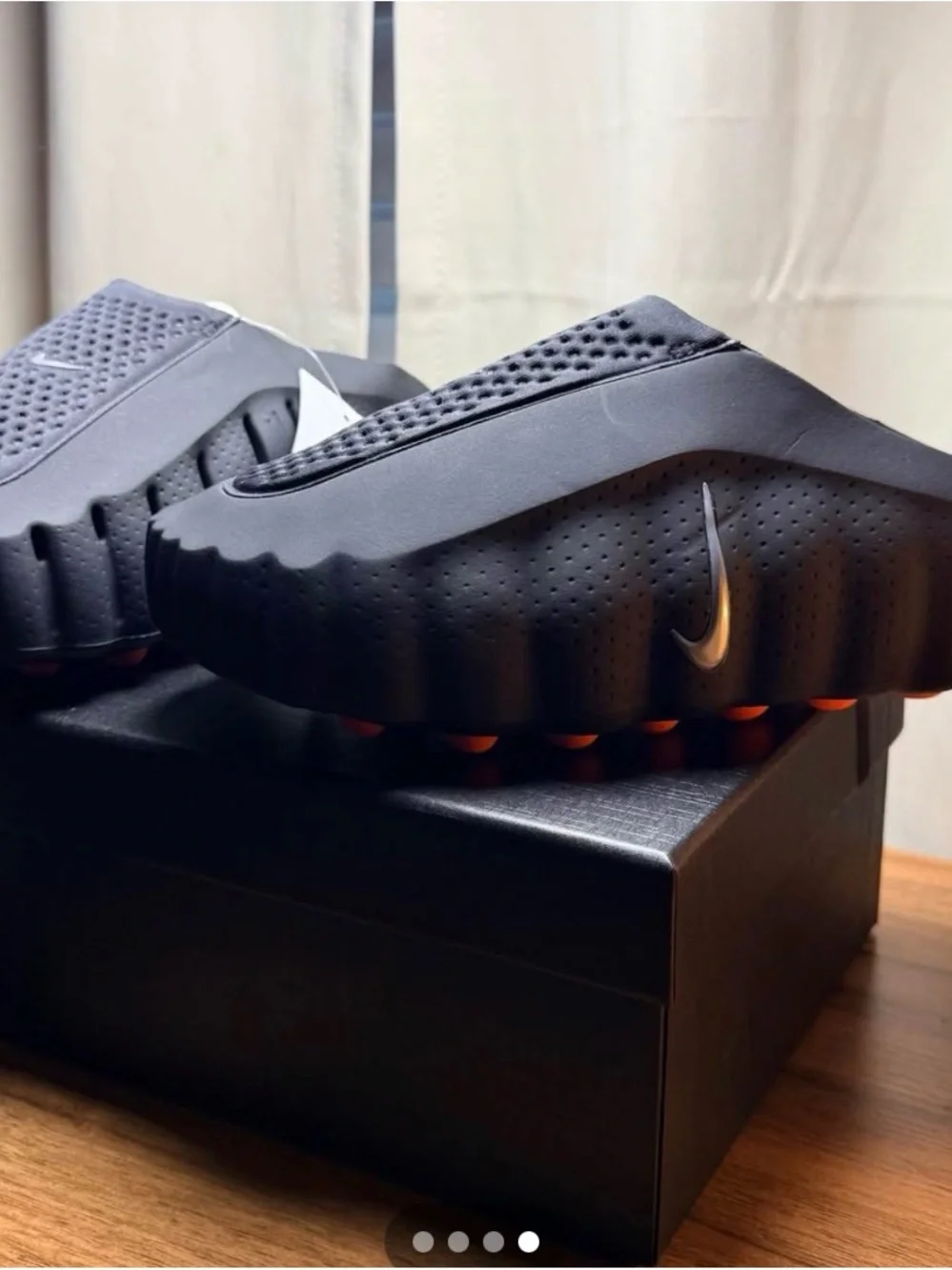 Nike mind Black Slip-On Clog with Orange Sole Accents